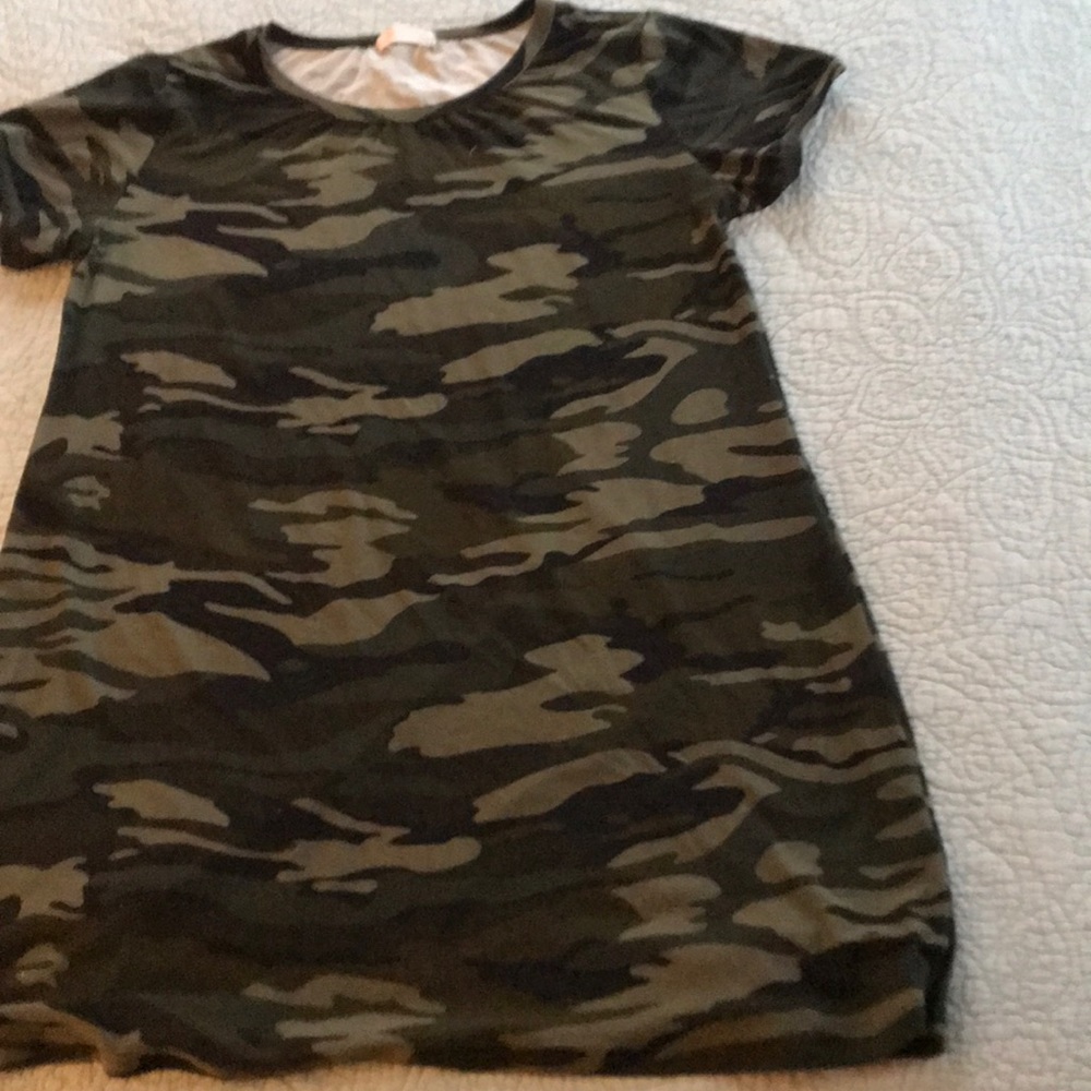 Camouflage T shirt dress